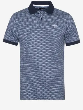 Shell Printed Polo Navy