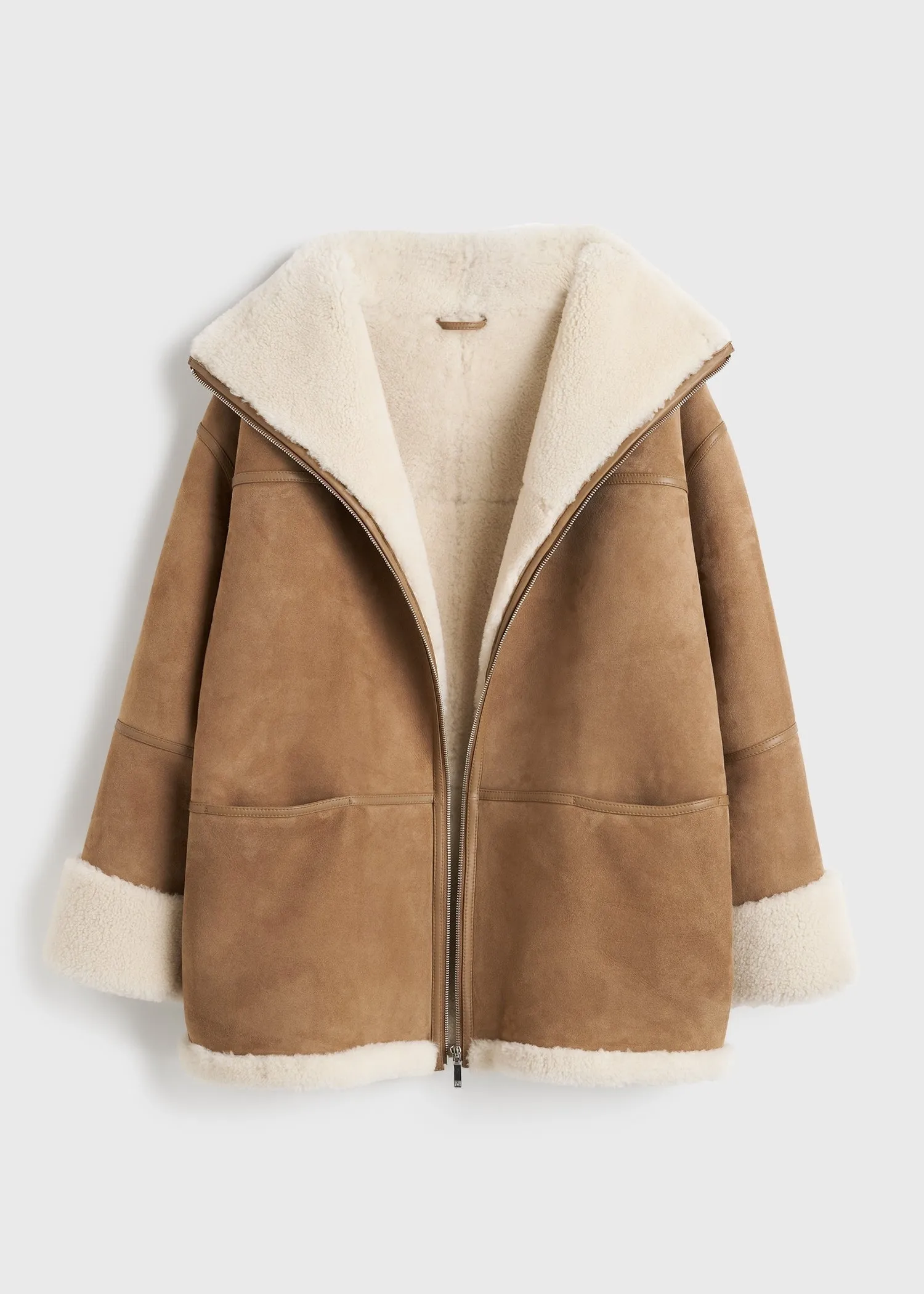 Signature shearling jacket biscuit