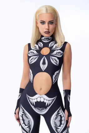 Sinister Smiles Keyhole Catsuit