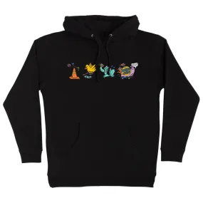 Skate Like a Girl Santa Cruz Unisex Hoodie - Black