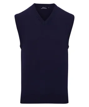 Sleeveless knitted sweater | Navy