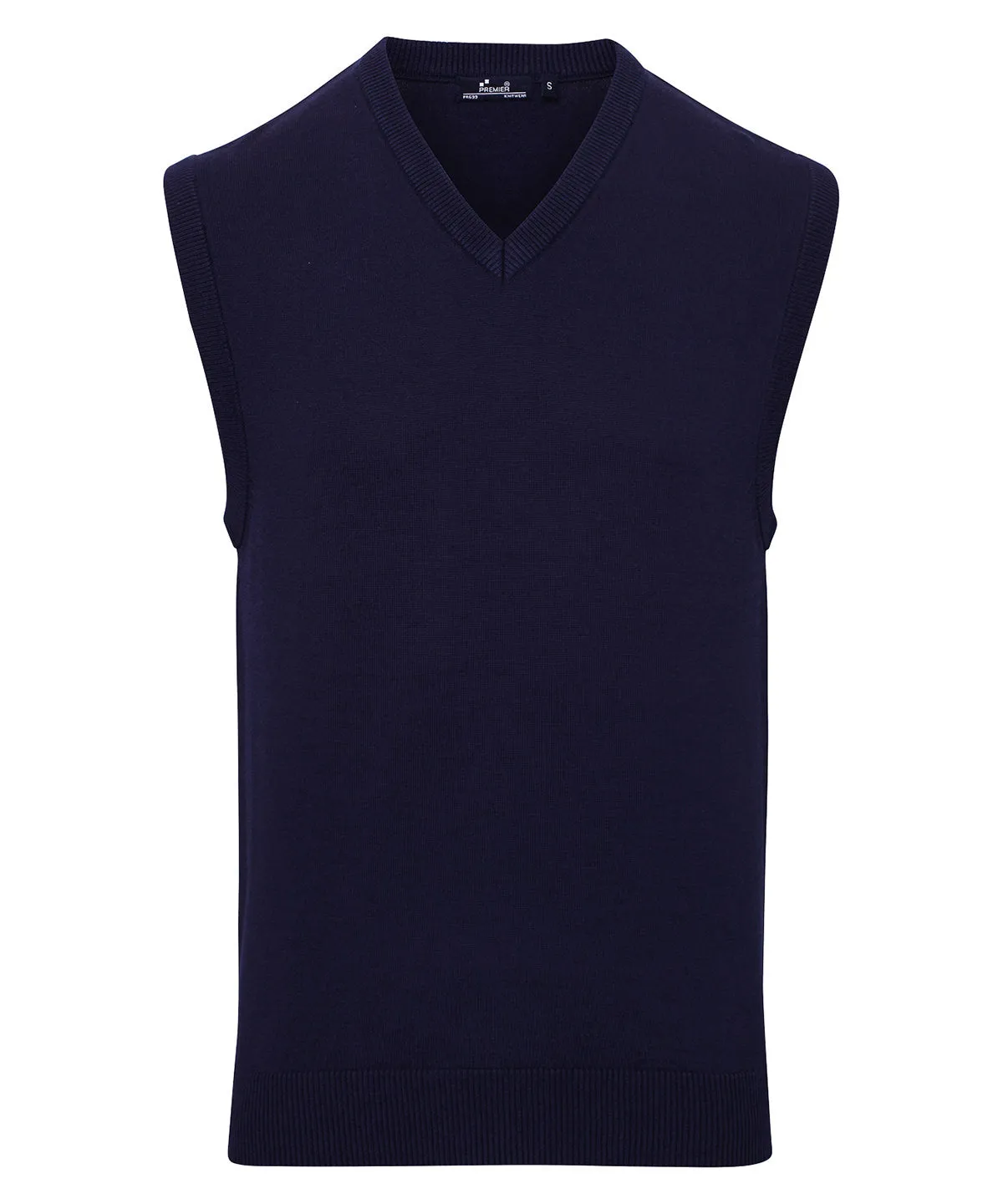 Sleeveless knitted sweater | Navy