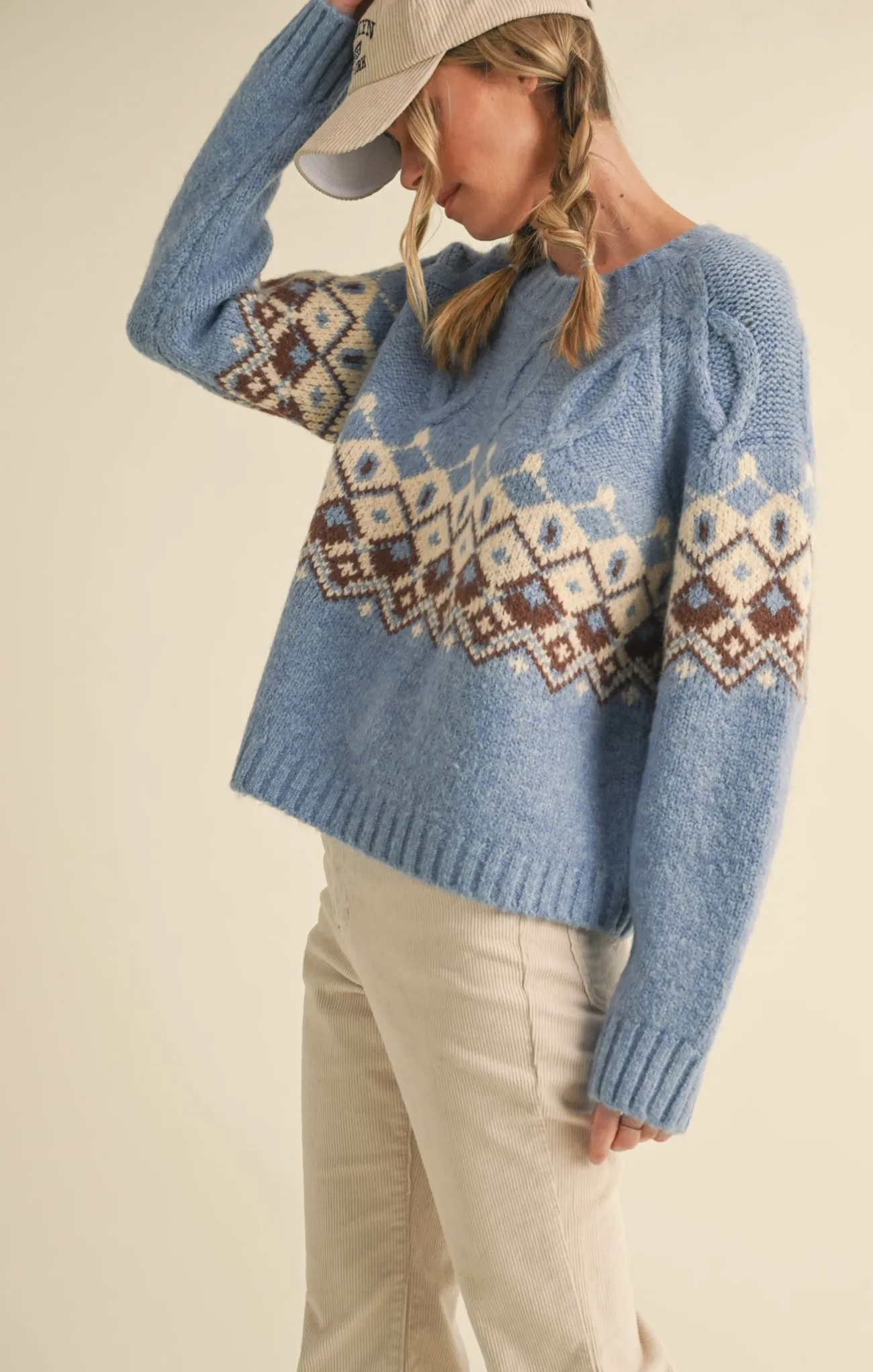 Snowy Fair Isle Sweater