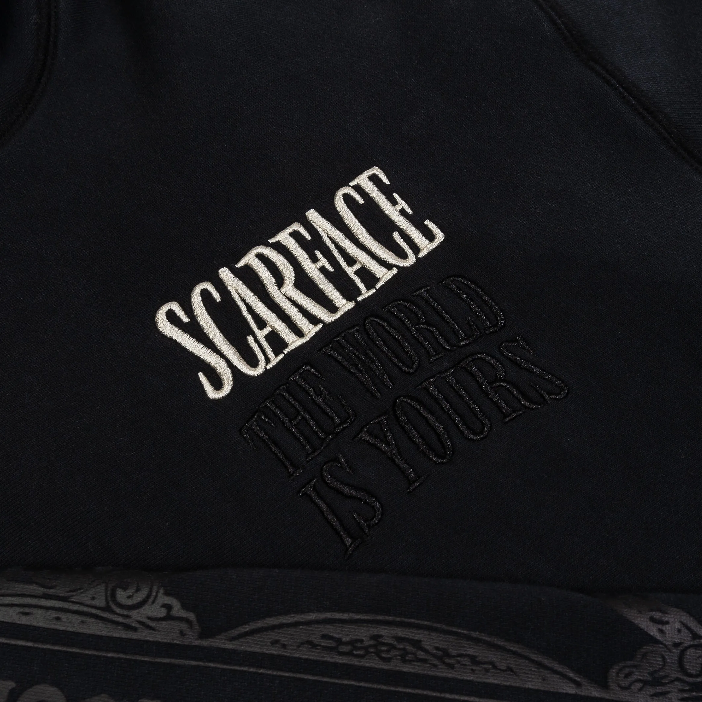 SP x Scarface Twill Pullover Mens Hoodie (Black/Taupe)