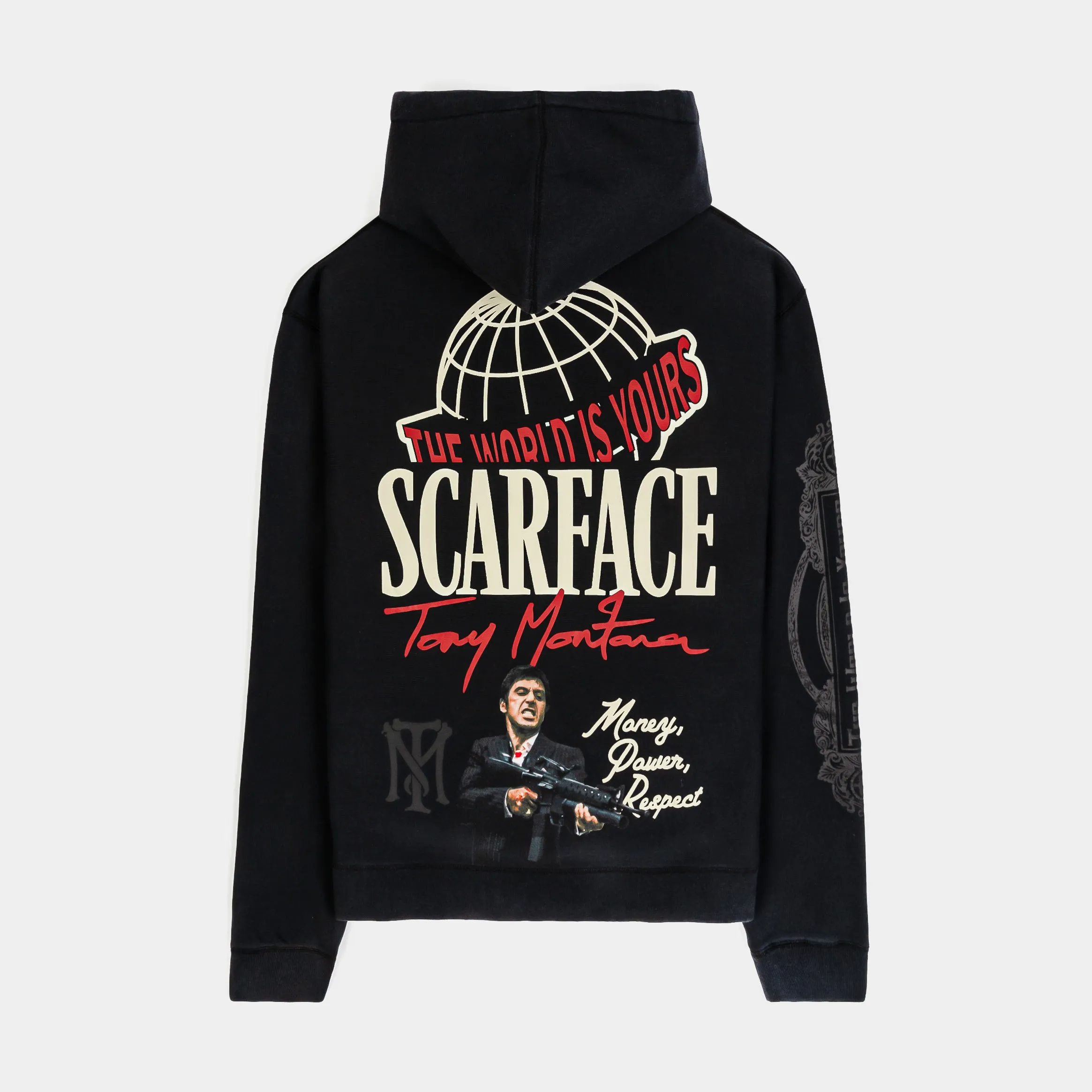 SP x Scarface Twill Pullover Mens Hoodie (Black/Taupe)