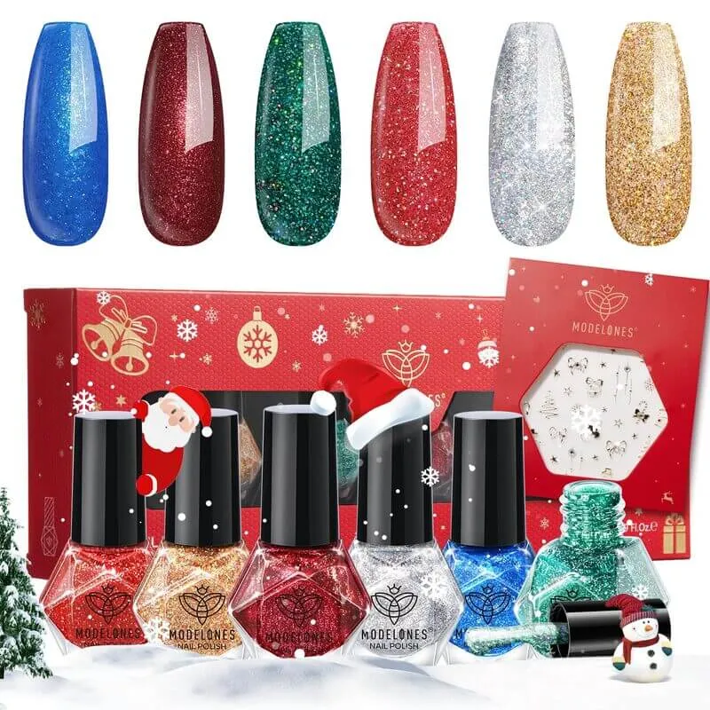 Sparkling Holiday - 6 Colors Nail Polish Set【US/EU/CA ONLY】