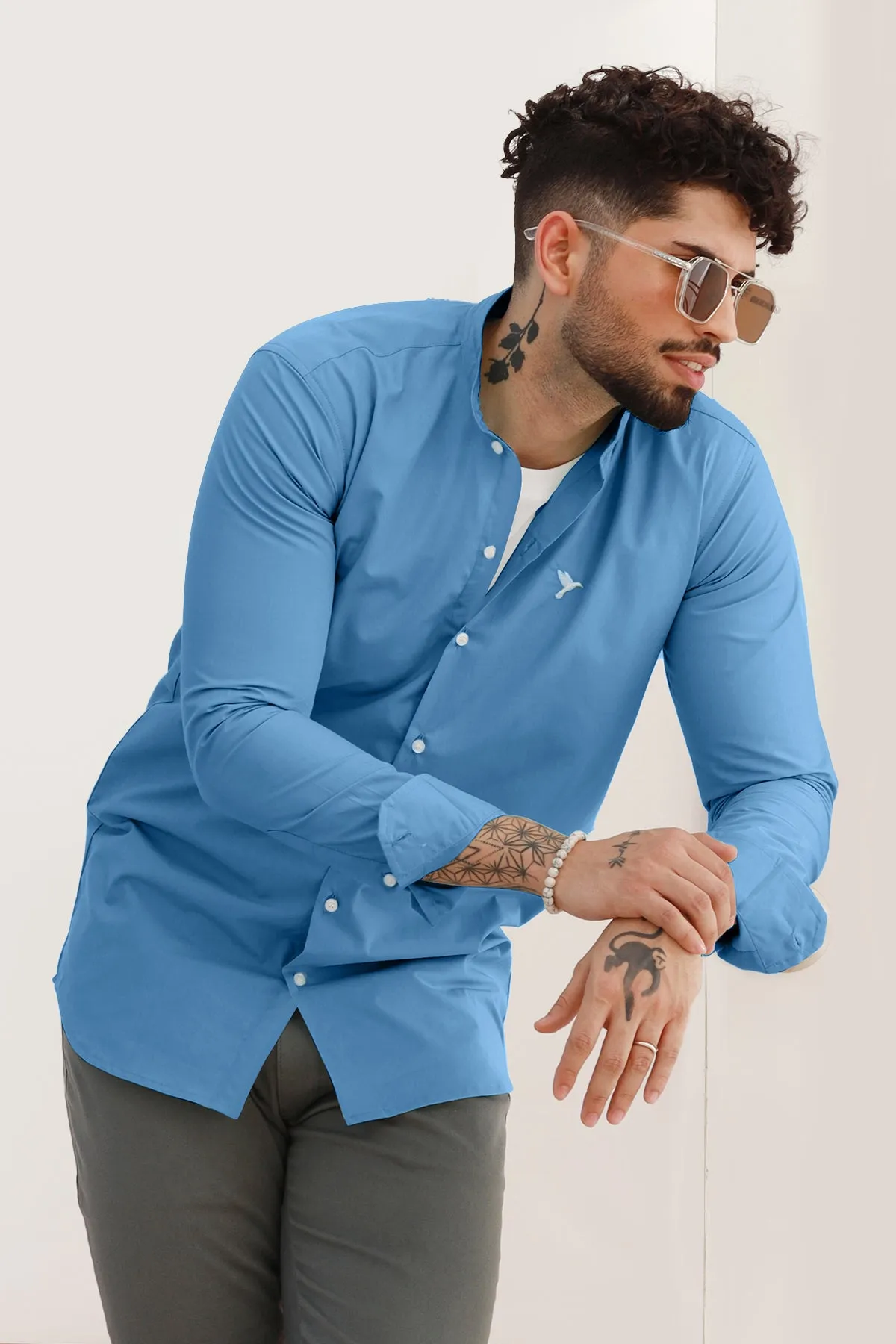 Stellar Blue Button Down Shirt - S22 - MS0050R