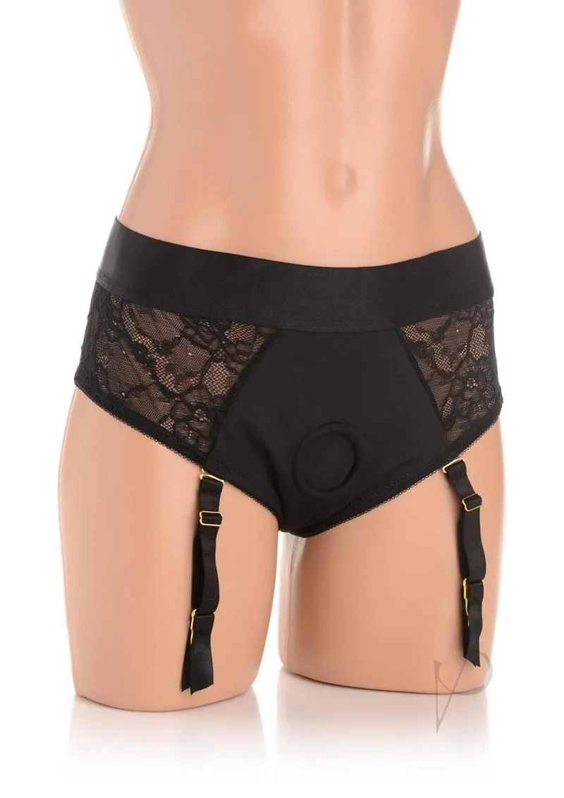 Strap U Lace Seductress 2x/3x Black