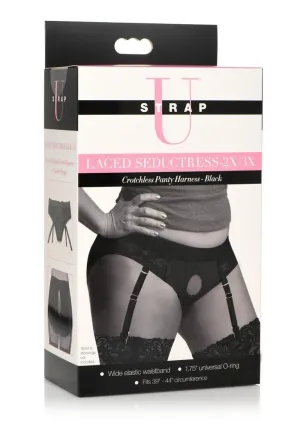 Strap U Lace Seductress 2x/3x Black