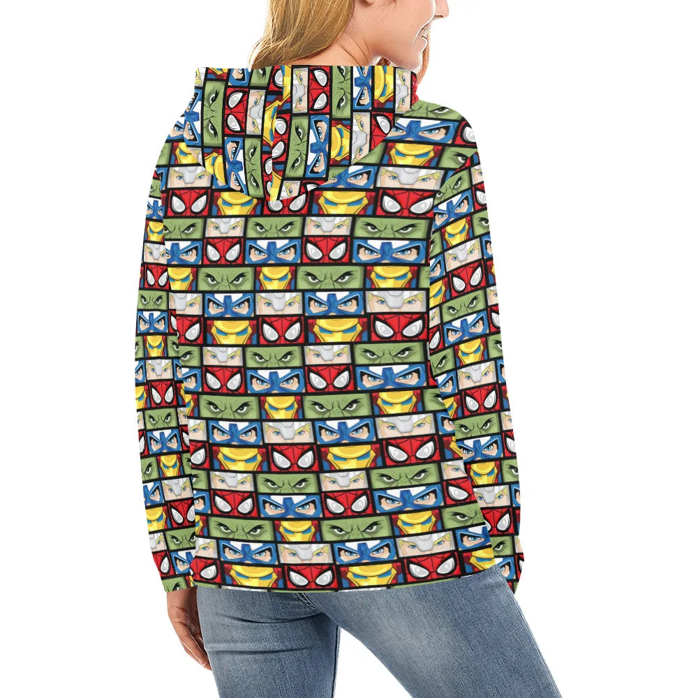 Super Heroes Eyes Hoodie for Women