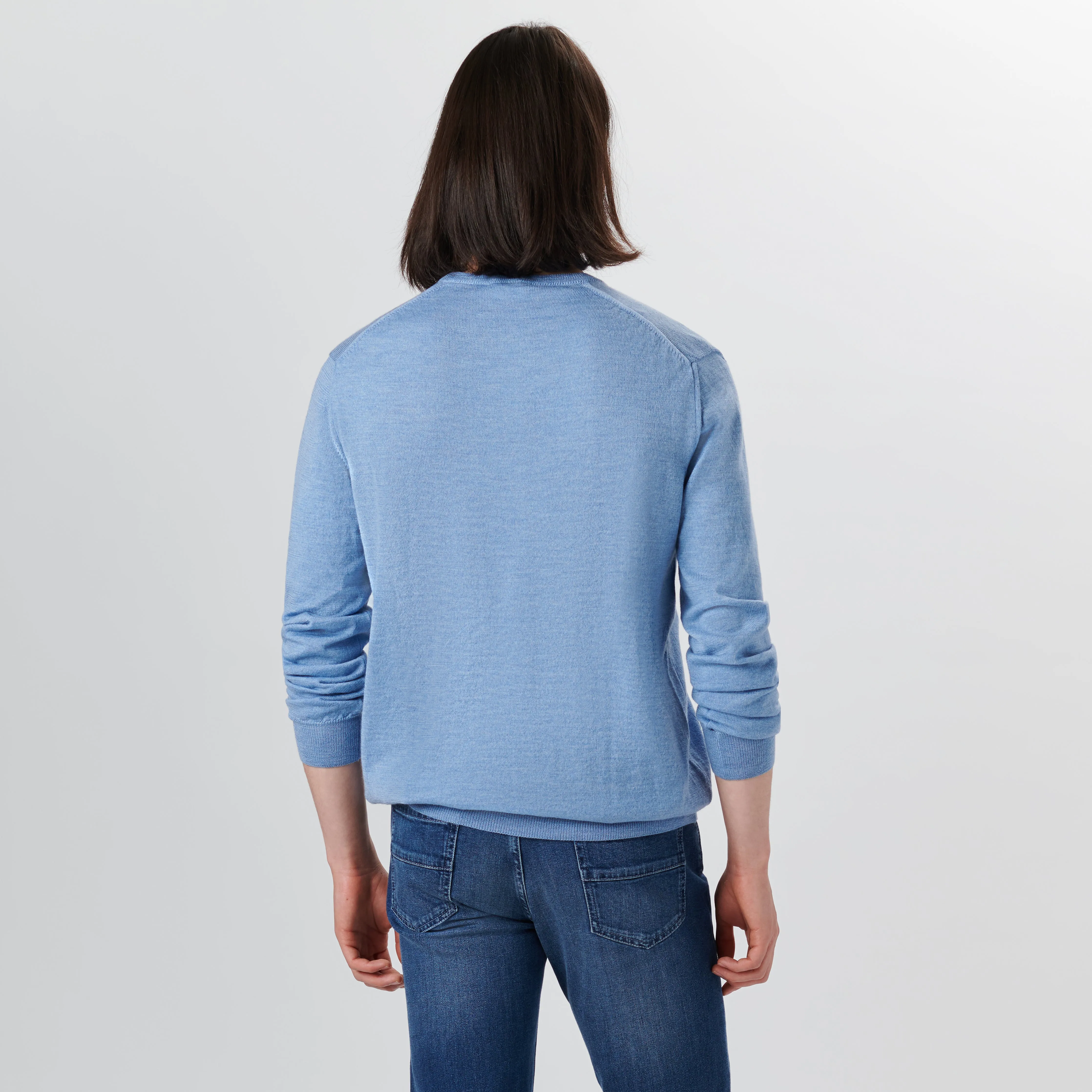 Super Merino Crew Neck Solid Sweater