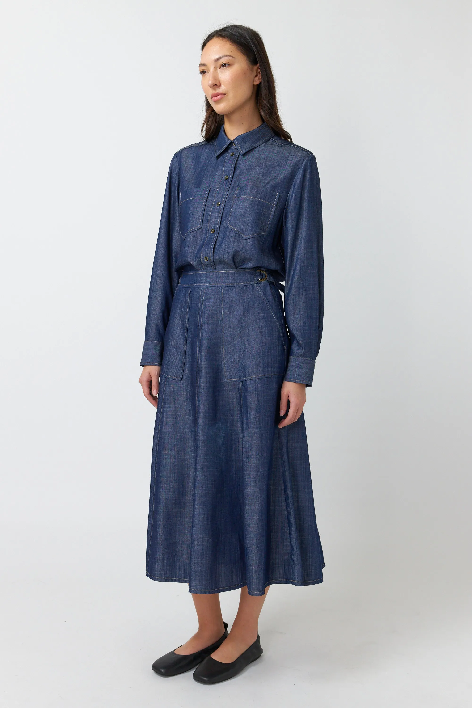 Sylvester Traveller Skirt - Chambray