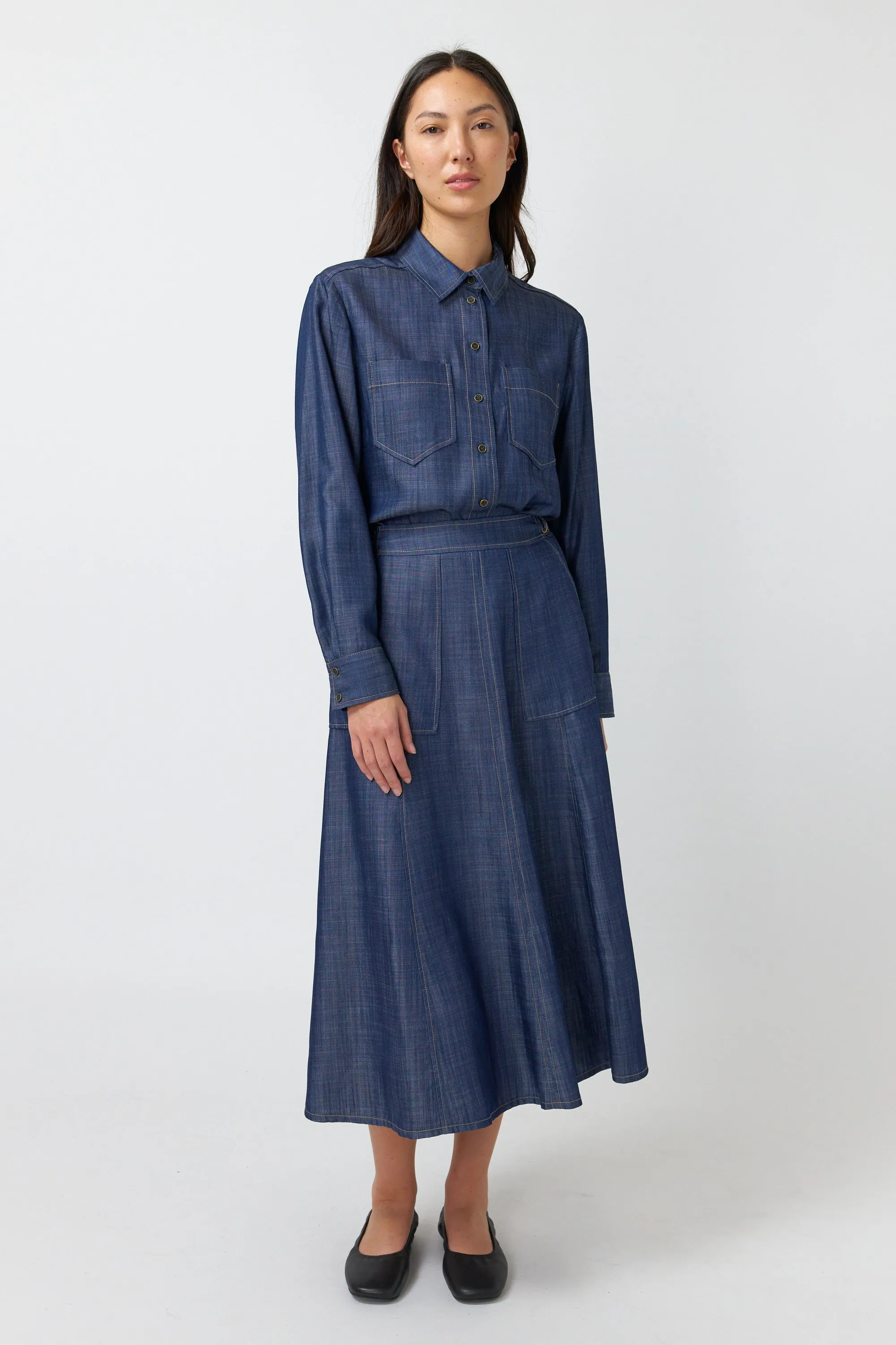 Sylvester Traveller Skirt - Chambray