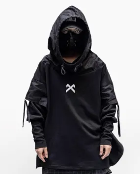 Techwear Black hoodie streetwear