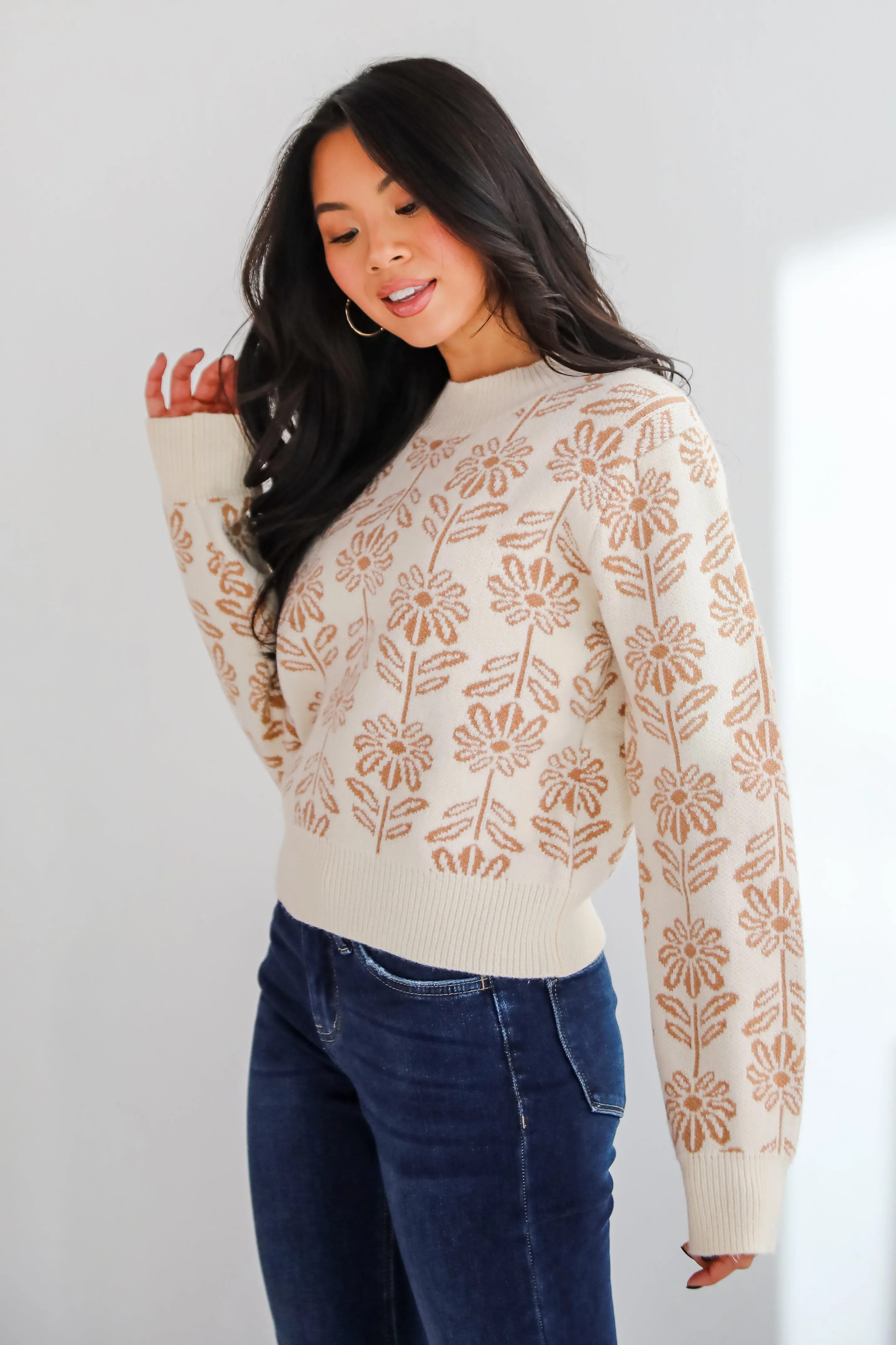 Tempting Romance Flower Sweater