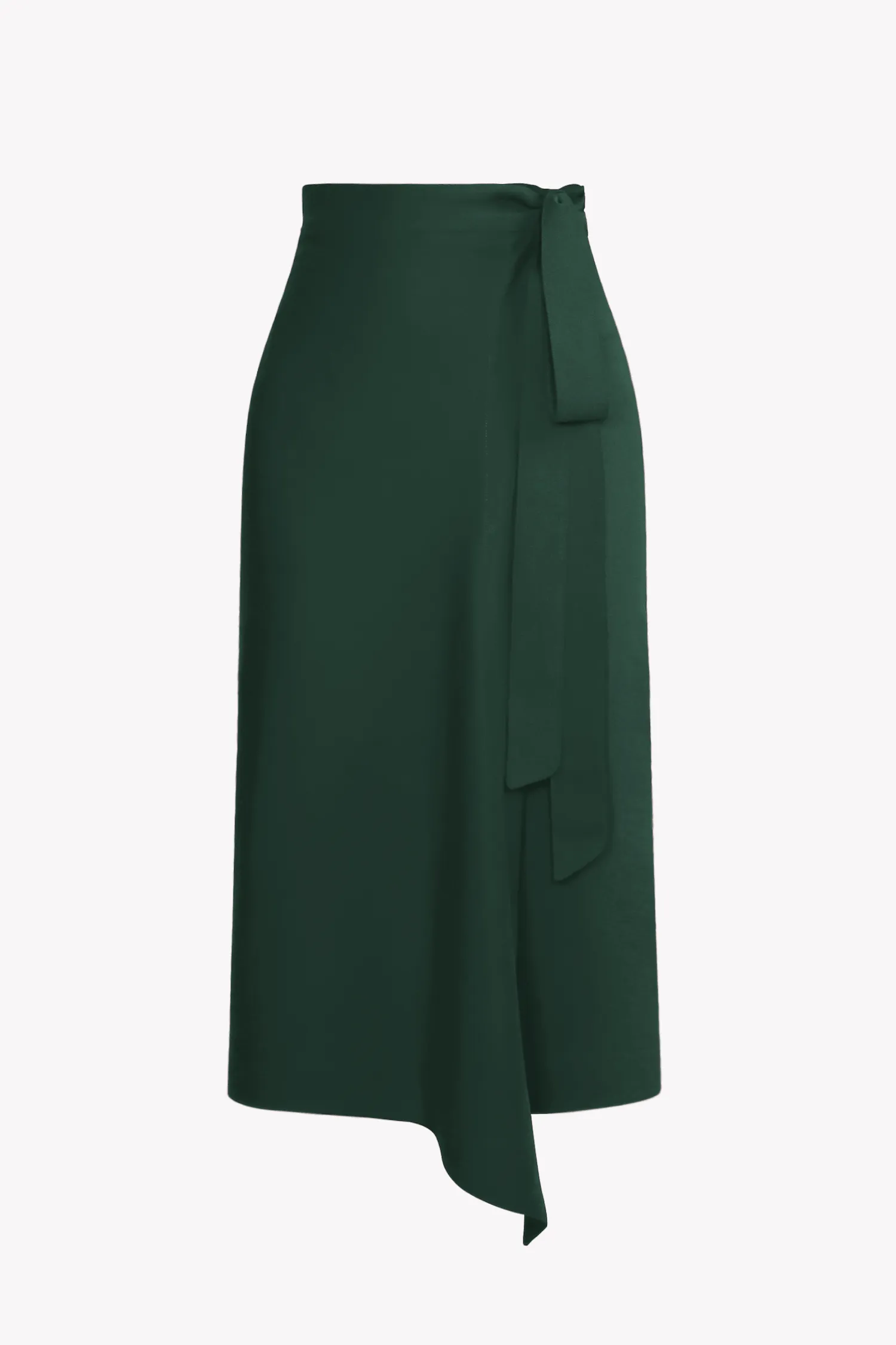 TENCEL™ Lyocell Midi Wrap Skirt -- Green