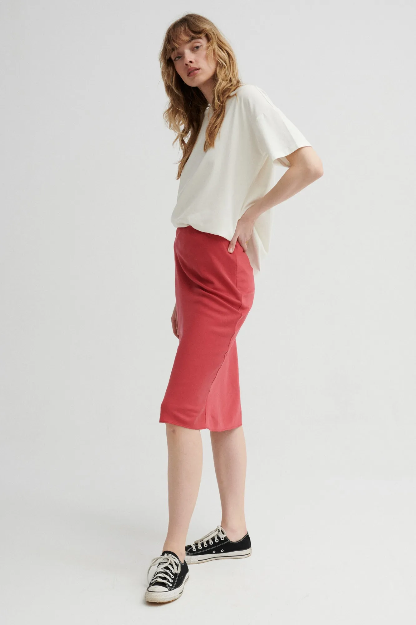 Tencel™ skirt / 07 / 05 / blush red