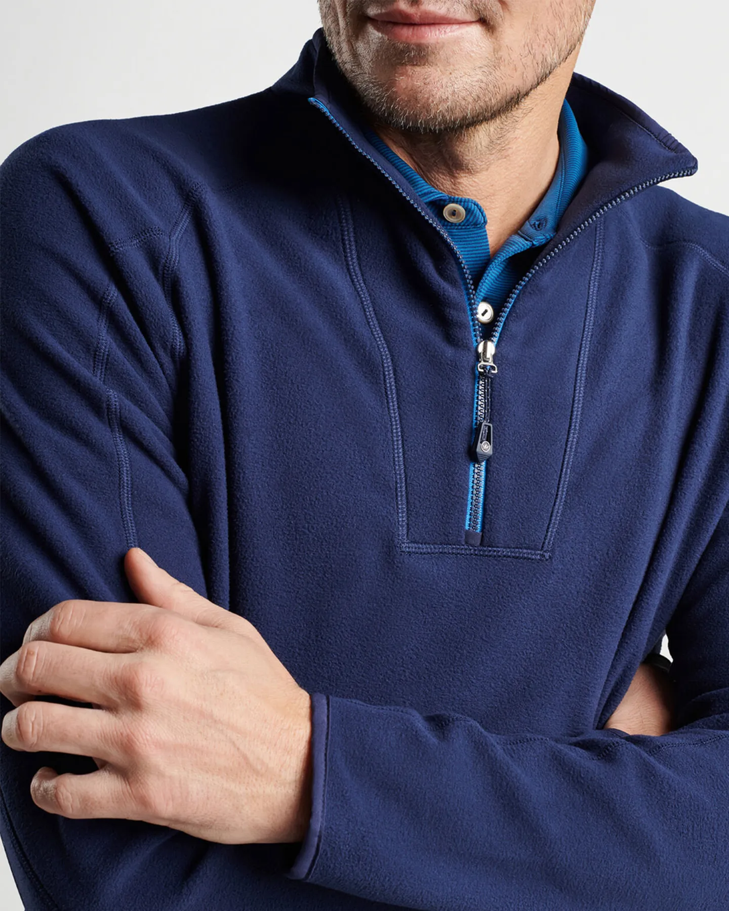 THERMAL FLOW MICRO FLEECE HALF ZIP PULLOVER - NAVY