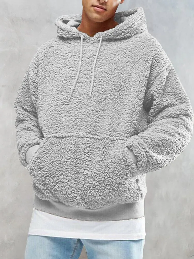 Thermal Fluffy Fleece Pullover Hoodie