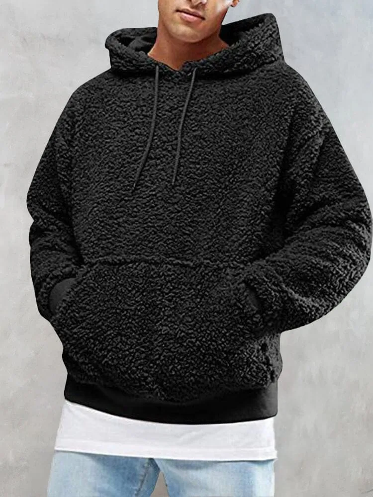 Thermal Fluffy Fleece Pullover Hoodie