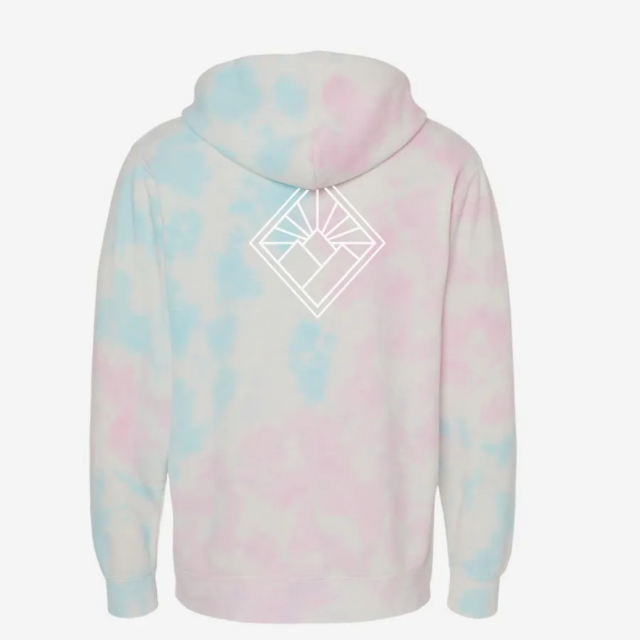 Tie-Dyed Black Diamond Mid-weight Pullover Hoodie