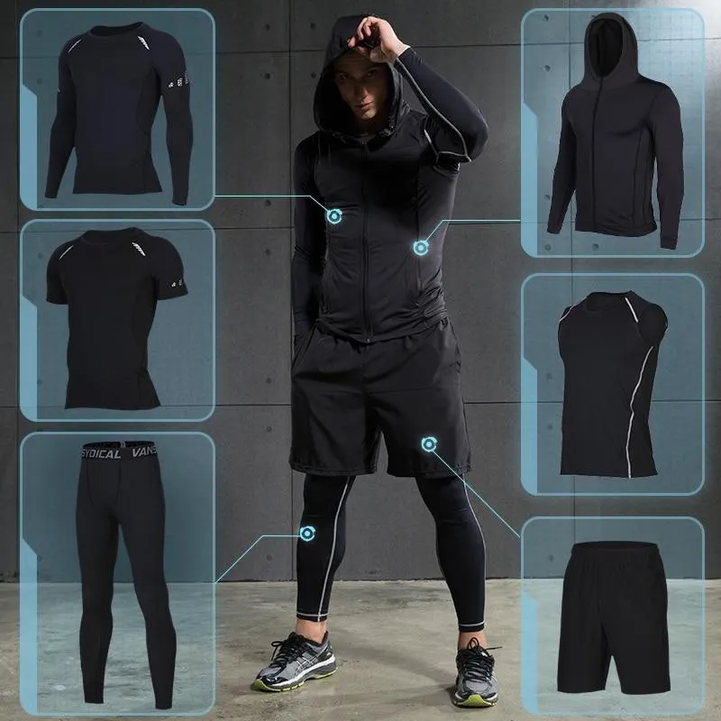 Tights Sports Men's Compression Sportswear Suits training  workout jogging Tracksuit Dry Fit