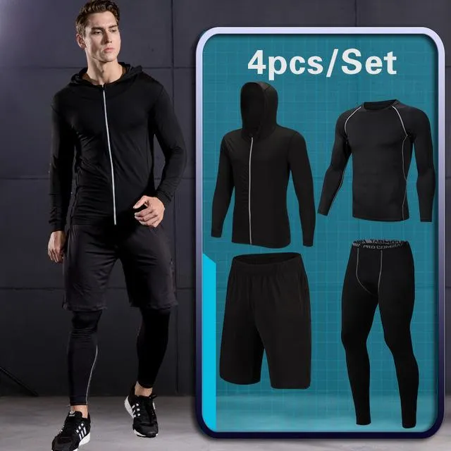 Tights Sports Men's Compression Sportswear Suits training  workout jogging Tracksuit Dry Fit