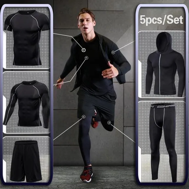 Tights Sports Men's Compression Sportswear Suits training  workout jogging Tracksuit Dry Fit