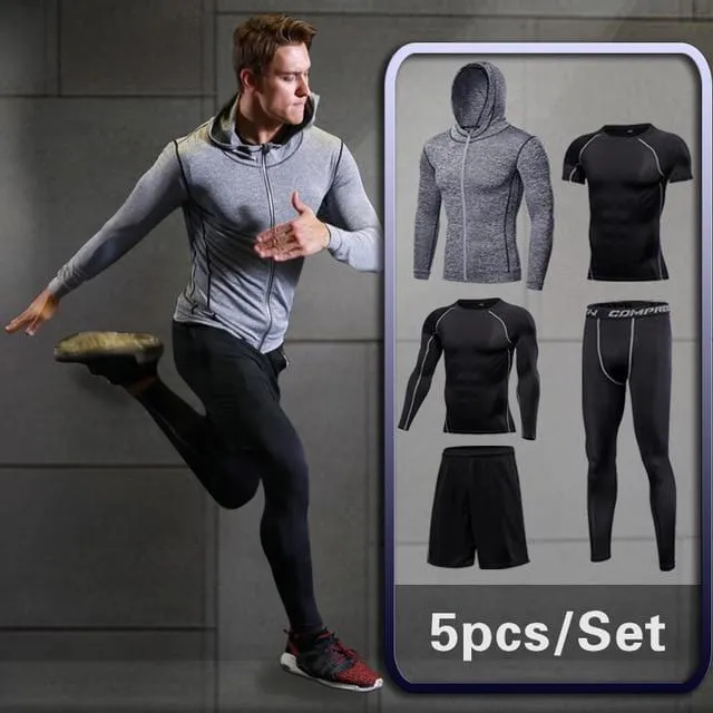 Tights Sports Men's Compression Sportswear Suits training  workout jogging Tracksuit Dry Fit