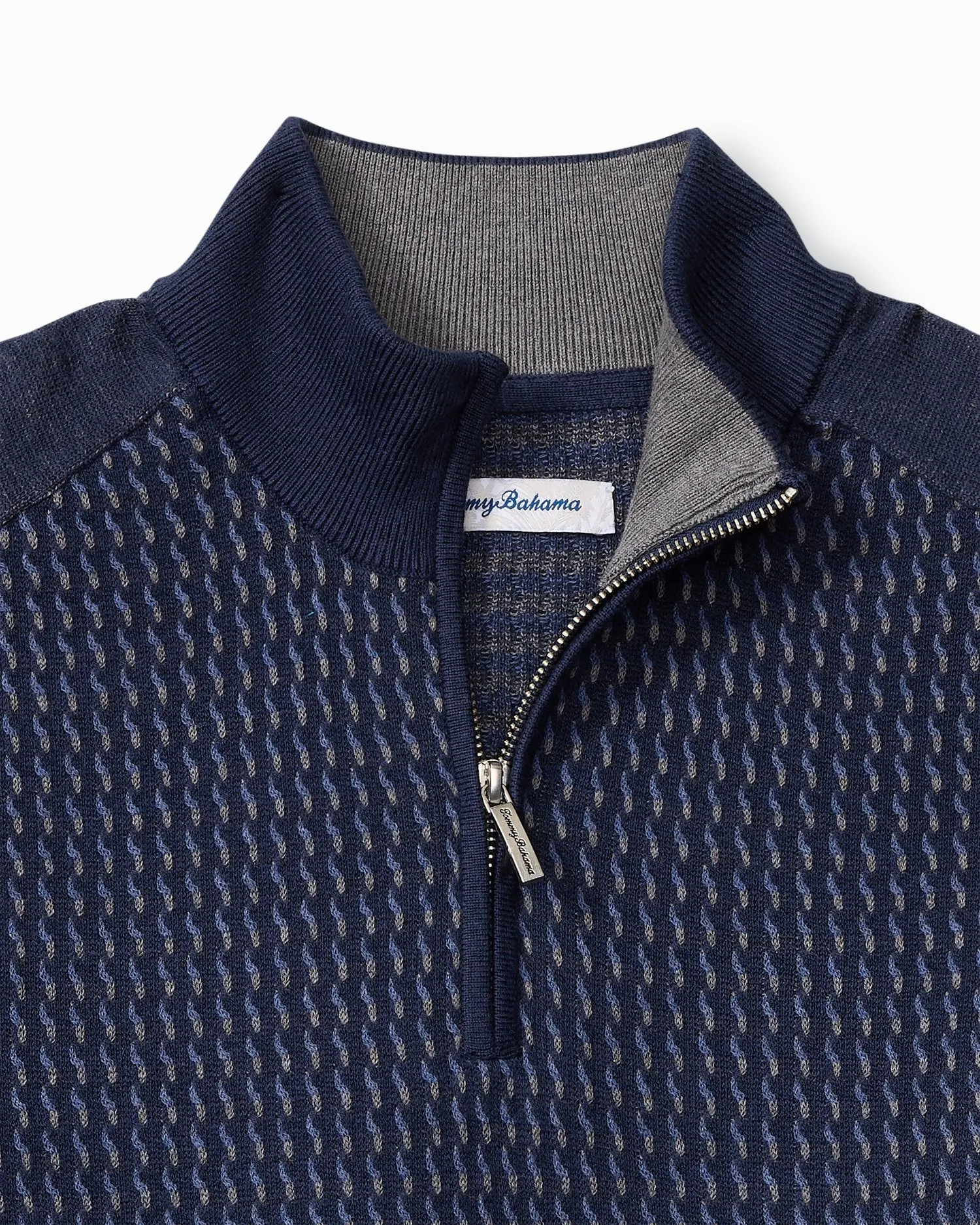 Tommy Bahama Coastal Shores Half Zip Sweater Navy