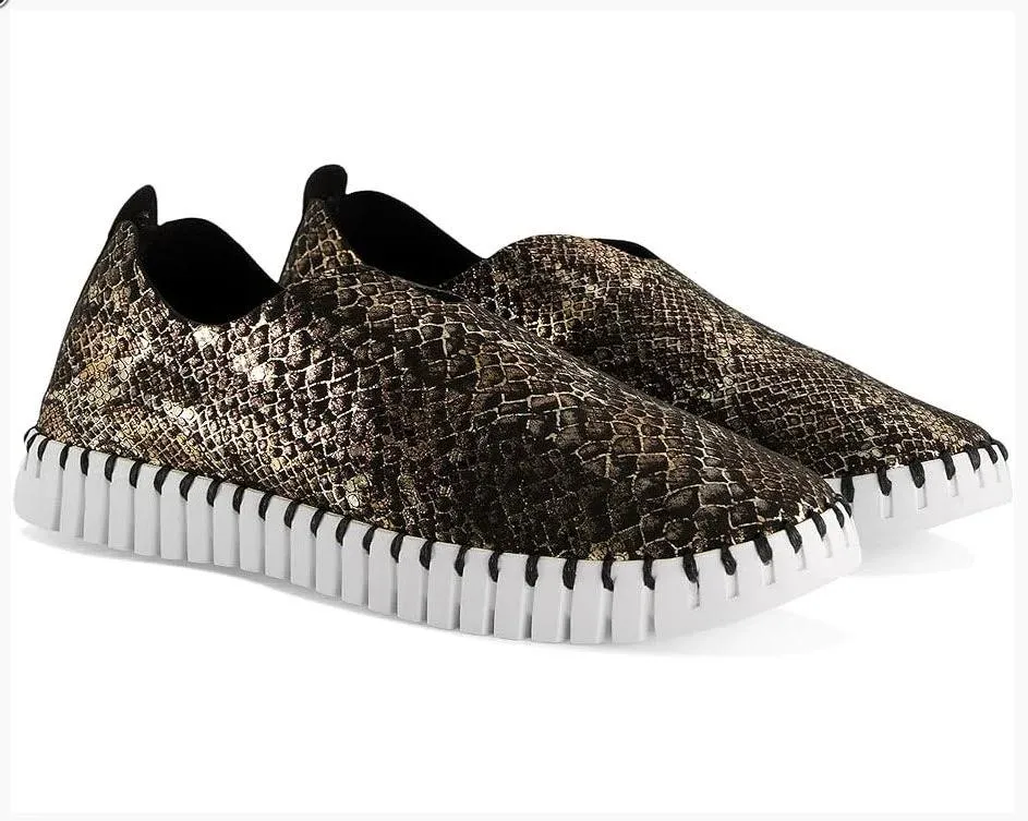 TulipU 0008 - The Snake Print Slip On in Black