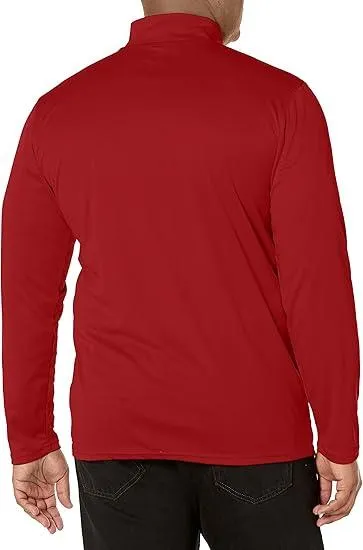 Ultra Game NBA Official Men’s Quarter Zip Long Sleeve Pullover T-Shirt - Unisex Miami Heat|Miami Heat