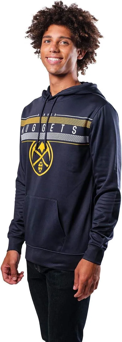 Ultra Game NBA Official Men’s Super Soft Midtown Hoodie Pullover Sweatshirt - Unisex, Denver Nuggets|Denver Nuggets