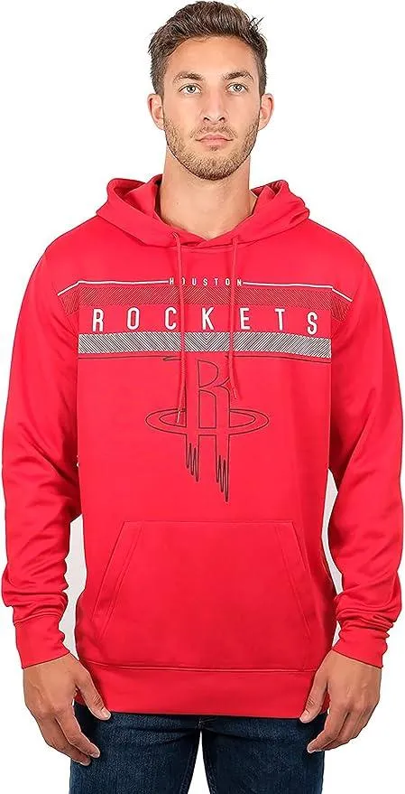 Ultra Game NBA Official Men’s Super Soft Midtown Hoodie Pullover Sweatshirt - Unisex, Houston Rockets|Houston Rockets