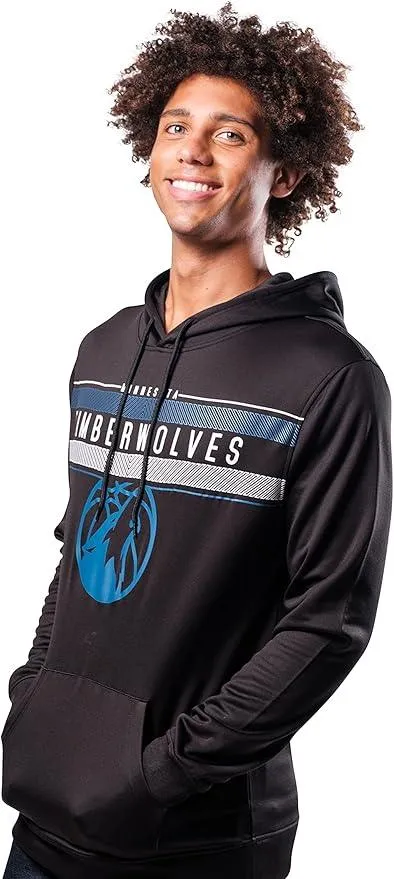 Ultra Game NBA Official Men’s Super Soft Midtown Hoodie Pullover Sweatshirt - Unisex, Minnesota Timberwolves|Minnesota Timberwolves