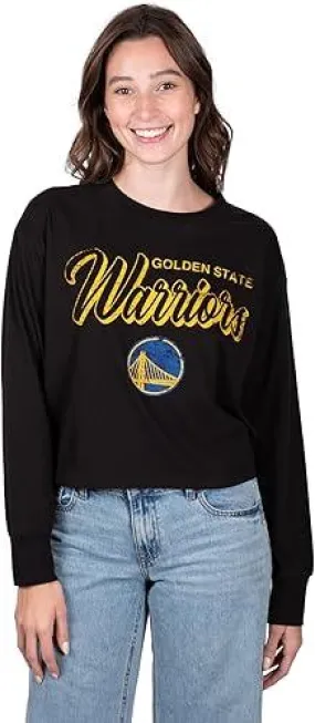 Ultra Game NBA Official Women's Super-Soft Crop Top Shirt, Golden State Warriors|Golden State Warriors