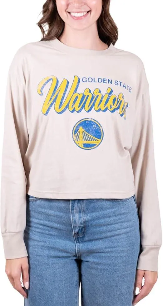 Ultra Game NBA Official Women's Super-Soft Crop Top Shirt, Golden State Warriors|Golden State Warriors