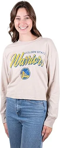 Ultra Game NBA Official Women's Super-Soft Crop Top Shirt, Golden State Warriors|Golden State Warriors