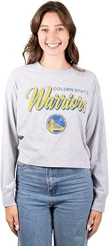 Ultra Game NBA Official Women's Super-Soft Crop Top Shirt, Golden State Warriors|Golden State Warriors