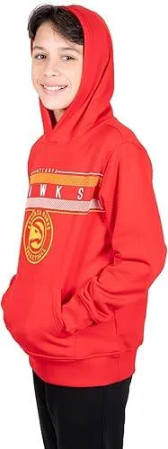 Ultra Game NBA Official Youth  Super Soft Showtime Pullover Hoodie Sweatshirt, Atlanta Hawks, Team Color|Atlanta Hawks