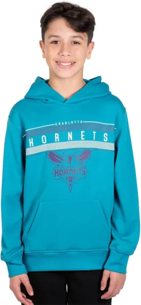 Ultra Game NBA Official Youth  Super Soft Showtime Pullover Hoodie Sweatshirt, Charlotte Hornets, Team Color|Charlotte Hornets