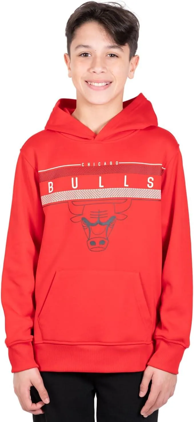 Ultra Game NBA Official Youth  Super Soft Showtime Pullover Hoodie Sweatshirt, Chicago Bulls, Team Color|Chicago Bulls