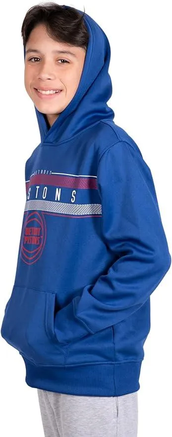 Ultra Game NBA Official Youth  Super Soft Showtime Pullover Hoodie Sweatshirt, Detroit Pistons, Team Color|Detroit Pistons