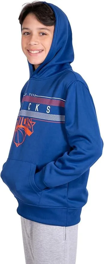 Ultra Game NBA Official Youth  Super Soft Showtime Pullover Hoodie Sweatshirt, New York Knicks, Team Color|New York Knicks