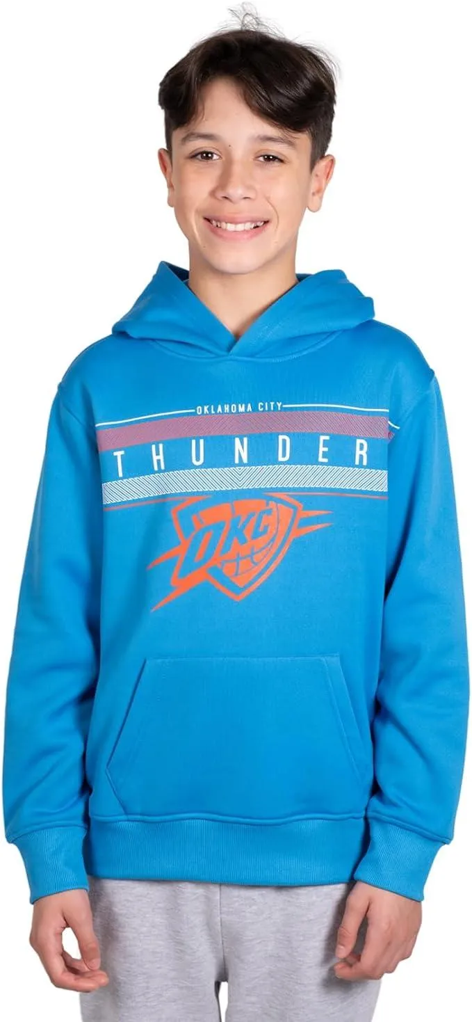 Ultra Game NBA Official Youth  Super Soft Showtime Pullover Hoodie Sweatshirt, Oklahoma City Thunder, Team Color|Oklahoma City Thunder