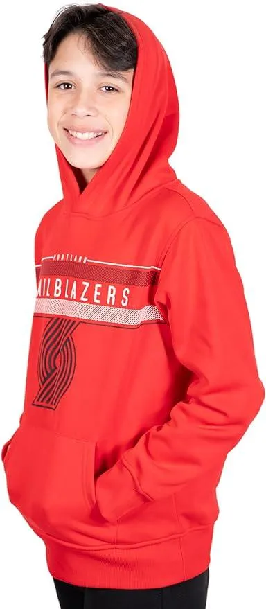 Ultra Game NBA Official Youth  Super Soft Showtime Pullover Hoodie Sweatshirt, Portland Trail Blazers, Team Color|Portland Trail Blazers