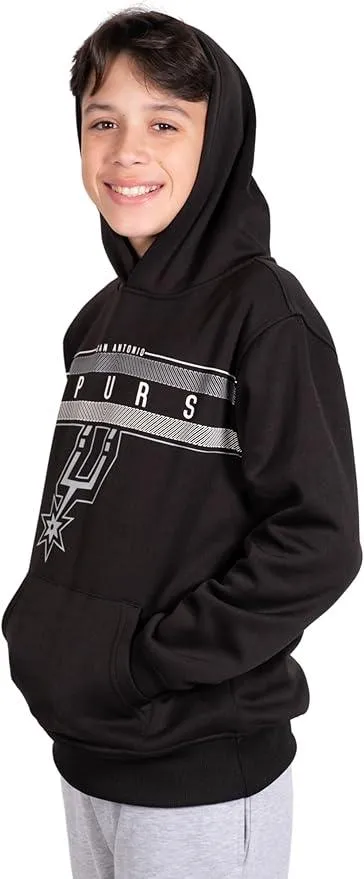 Ultra Game NBA Official Youth  Super Soft Showtime Pullover Hoodie Sweatshirt, San Antonio Spurs, Team Color|San Antonio Spurs