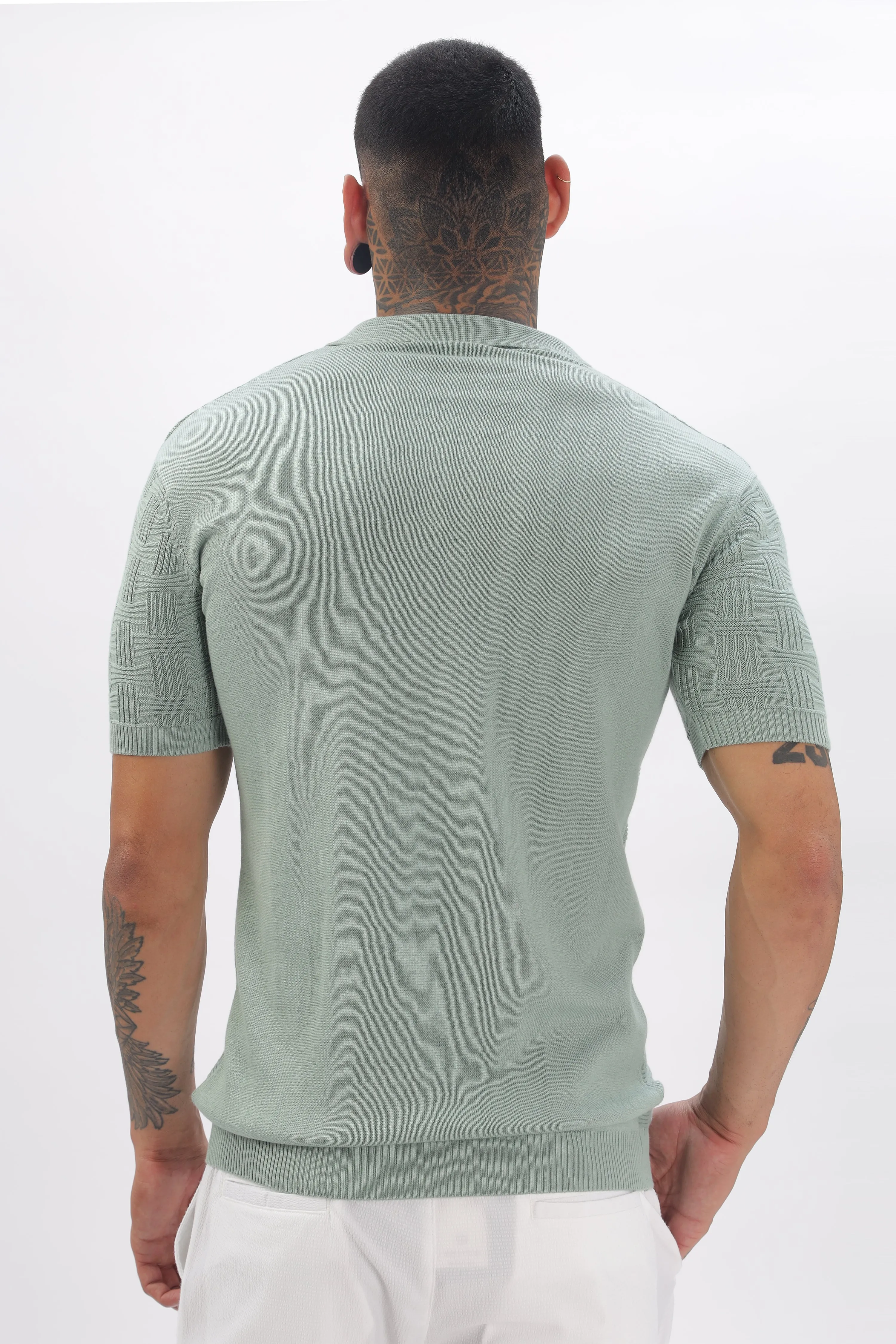 Urban Grid Polo Turqoise T-shirt