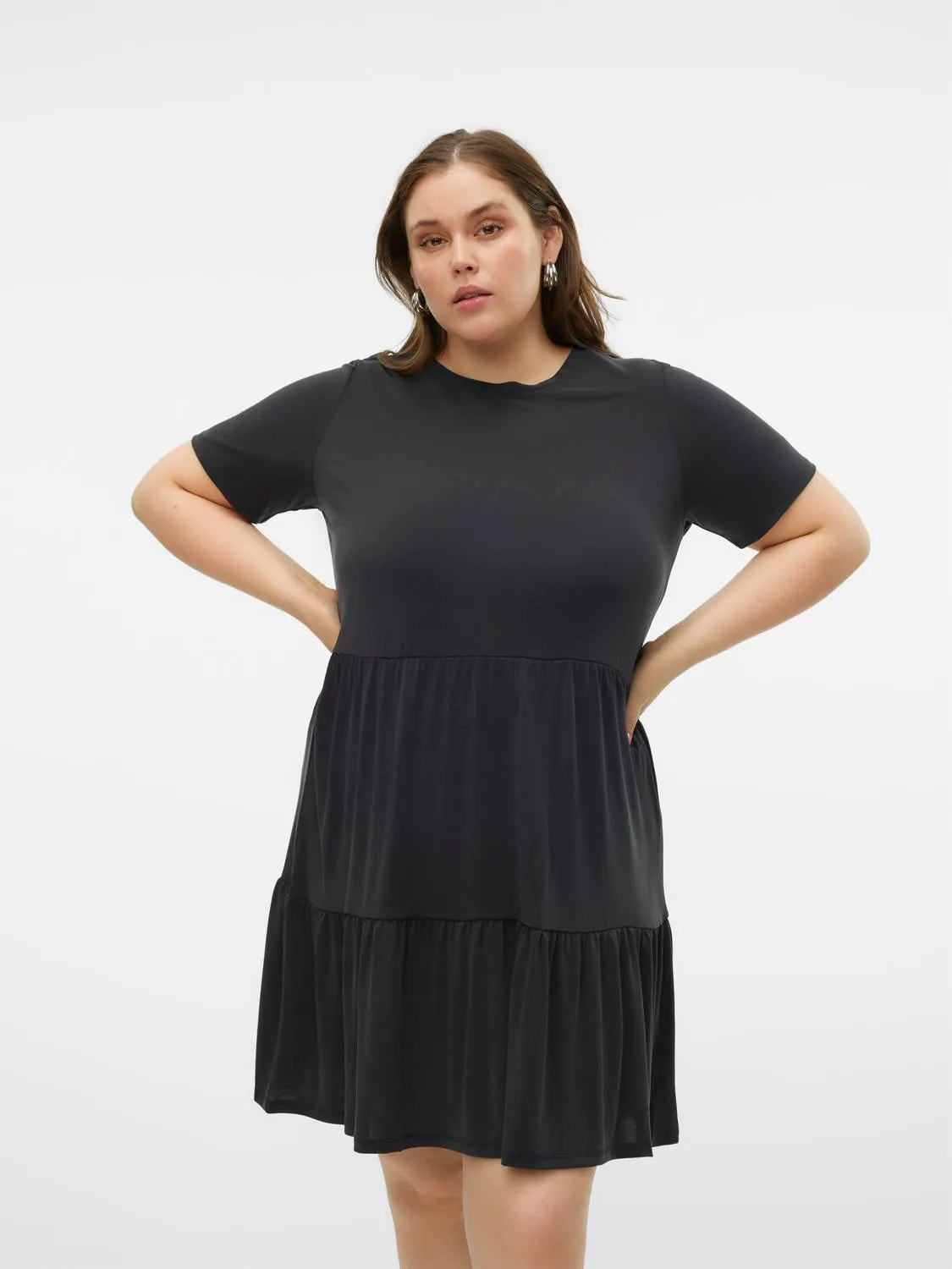 Vero Moda Curve Filli Calia Short Dress in Black