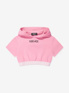 Versace Girls Logo Hoodie in Pink